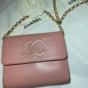 Authentic Chanel Pink Wallet on Chain (WOC)